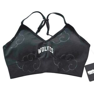 Darc Sport Naruto Shippuden Wolf Cloud Everson Sports‎ Bra Black Medium